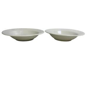 Basket Wreath Tabletops Unlimited Large Rim 10" Soup Bowls-Set of 2